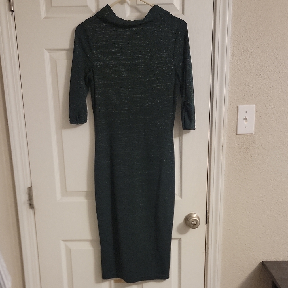 Unique Vintage Dark Green Long Sleeve Dress